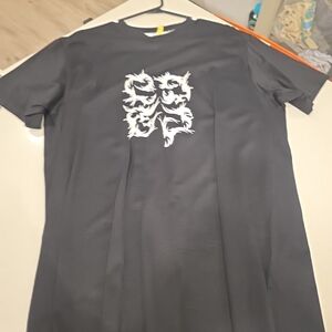 Givenchy Charcoal Tee with White Graphic